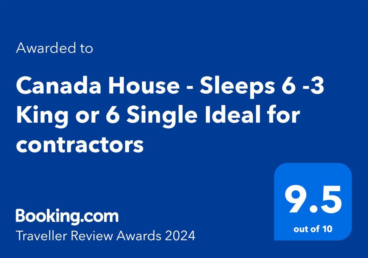 Canada House - Sleeps 6 -3 King Or 6 Single Ideal For Contractors 워링턴 외부 사진
